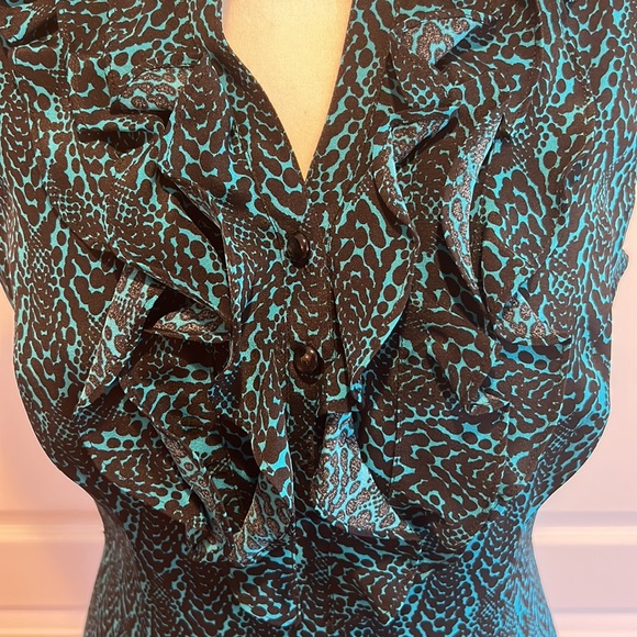 CLASSIQUES ENTIER TEAL SPOTTED DRESS - Picture 4 of 6